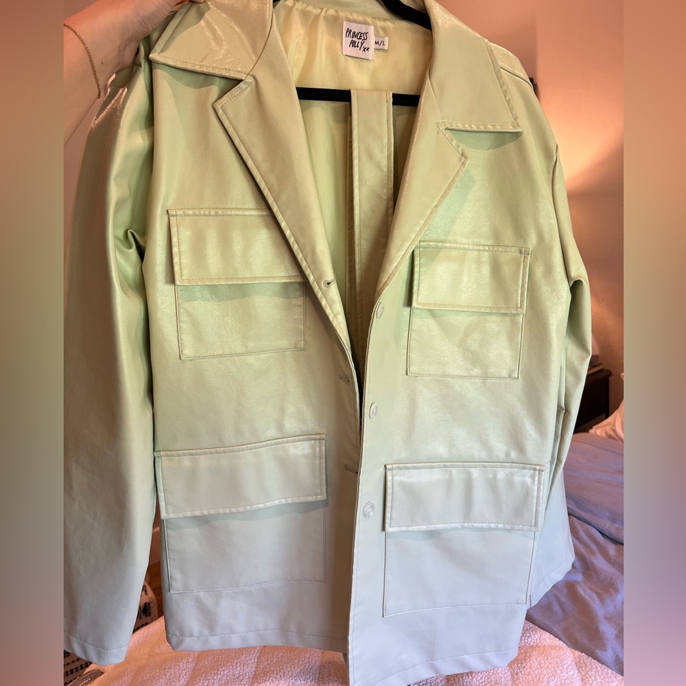 Princess Polly Green Trench Jacket